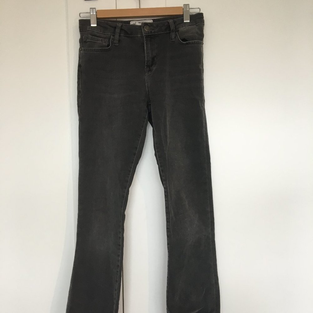 Free People Grey Cropped Flare Jeans